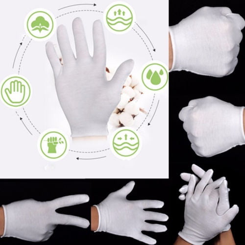 18 Pairs White Cotton Gloves White Work Gloves Coin Inspection Gloves Jewelry Gloves Stretchable Lining Gloves for Multi Function Using 36 Pieces 